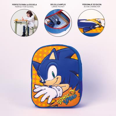 Mochila Infantil Escolar Sonic-Ligera y Resistente